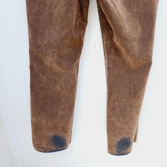 Route 66 Women Stretch Fit Jeans Size 12 Brown Velvet Faded /Distressed Design - Picture 7 of 10